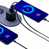 Incarcator retea 3mk Hyper, USB-A, USB-C, GaN Technology, QC4 + PD, 20W, alb