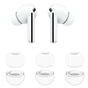 Husa pentru (3 pack) Replacement Ear Tips AirVibe (ET3) -pentru Samsung Galaxy Buds 3 Pro, Premium Silicon S, M, L Sizes, Techsuit, alb