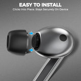 Husa pentru (3 pack) Replacement Ear Tips AirVibe (ET3) -pentru Samsung Galaxy Buds 3 Pro, Premium Silicon S, M, L Sizes, Techsuit, alb