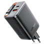 Incarcator retea Acefast (A111), cu Retractabil Cable, Incarcare rapida, GaN, 2x Type-C, USB, 67W, 3A, 65cm, negru
