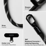 Ringke Universal Holder Hand Strap Link Flow P-Type, Crossbody Lanyard pentru Phone Cases, reglabil, Mocha Mousse