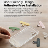 Ringke Universal Holder Hand Strap Link Flow P-Type, Crossbody Lanyard pentru Phone Cases, reglabil, Shade Negru