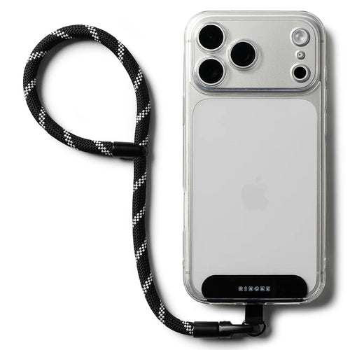 Ringke Universal Holder Hand Strap Link Flow P-Type, Crossbody Lanyard pentru Phone Cases, reglabil, Shade Negru