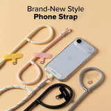 Ringke Universal Holder Hand Strap Link Flow P-Type, Crossbody Lanyard pentru Phone Cases, reglabil, Candy Roz