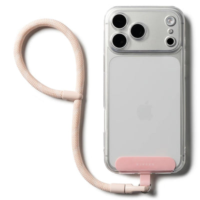 Ringke Universal Holder Hand Strap Link Flow P-Type, Crossbody Lanyard pentru Phone Cases, reglabil, Candy Roz