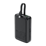 Baterie Externa Acefast (M14-20000), cu Integrat Cable, Type-C, USB, 20000mAh, 38.5Wh, PD22.5W, Afisaj LED, Negru