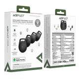 Dispozitiv anti-pierdere Acefast (4pack) Smart Tracker (S2), Compatible Apple Find My (iOS Only), cu Lanyard, Bluetooth, 230mAh, negru