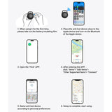 Dispozitiv anti-pierdere Acefast Smart Tracker (S2), Compatible Apple Find My (iOS Only), cu Lanyard, Bluetooth, 230mAh, negru