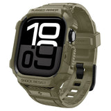 Curea pentru Apple Watch 10 46mm, Spigen Rugged Armor Pro V2 (ACS10507), kaki