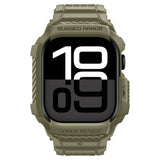Curea pentru Apple Watch 10 46mm, Spigen Rugged Armor Pro V2 (ACS10507), kaki