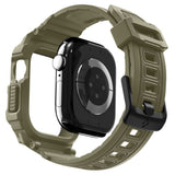 Curea pentru Apple Watch 10 46mm, Spigen Rugged Armor Pro V2 (ACS10507), kaki
