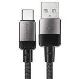 Cablu Acefast de date (C9-04), USB to Type-C, Incarcare rapida, 3A, Braided Nylon, 25.000 Bends, 1.2m, negru