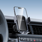 Suport auto Acefast cu Incarcare Wireless (D39), pentru Grila ventilatie, cu Solar Panel, Baterie, Automatic Arms, negru