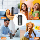 Bitvae Water Flosser P1 (BVP1), cu Telescopic Water Tank, 4x 360° Rotating Nozzle, pentru Sensitive Teeth, IPX7, Negru
