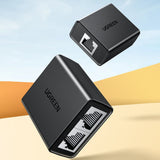 Adaptor UGREEN Adapter CM210 (50923), RJ45 Splitter 1 to 2, 1000Mbps, Negru