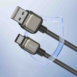 Cablu Lito de date (LD17), USB to Type-C, Incarcare rapida, Braided Nylon, negru