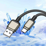 Cablu Lito de date (LD17), USB to Type-C, Incarcare rapida, Braided Nylon, negru