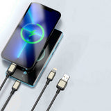 Cablu Lito de date (LD17), USB to Lightning, Incarcare rapida, Braided Nylon, 1m, negru