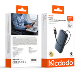 Baterie externa Mcdodo MetaFree Series (MC-5920), Integrat USB-C, 10000mAh, 45W, Afisaj digital, gri