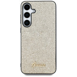 Husa pentru Samsung Galaxy S24, Guess Glitter Script (GUHCS24SHGGSHD), auriu