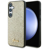 Husa pentru Samsung Galaxy S24, Guess Glitter Script (GUHCS24SHGGSHD), auriu