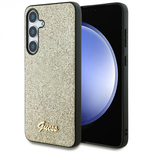 Husa pentru Samsung Galaxy S24, Guess Glitter Script (GUHCS24SHGGSHD), auriu