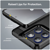 Husa pentru Motorola Edge 70, Techsuit Carbon Silicone, albastru