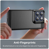 Husa pentru Motorola Edge 70, Techsuit Carbon Silicone, albastru