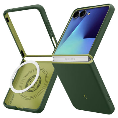 Husa pentru Samsung Galaxy Z Flip7, Spigen Caseology Nano Pop MagSafe (ACS11159), verde