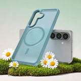 Husa pentru Samsung Galaxy S26, Techsuit HaloFrost II MagSafe, verde menta