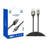 Cablu Lito de date (LD17), USB to Type-C, Incarcare rapida, Braided Nylon, negru