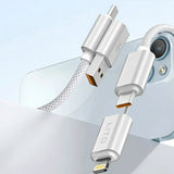 Cablu Lito de date Magnetic 4in1 (LD21), 5A High Current, 100W Incarcare rapida, Magnetic Design, Integrat Smart Chip, alb