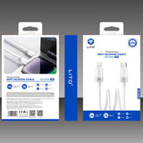 Cablu Lito de date Liquid Silicon (LD07), Type-C to Lightning, Incarcare rapida, Anti-freeze, Anti-fire, 1m, alb