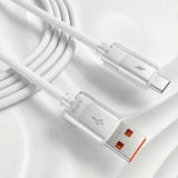 Cablu Lito de date Liquid Silicon (LD07), USB to Type-C, Incarcare rapida, Anti-freeze, Anti-fire, alb