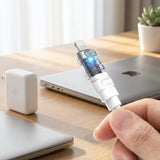 Cablu Lito de date Mechanical (LD05), Type-C to Lightning, Incarcare rapida 27W, Transparent Head, LED, 1m, alb