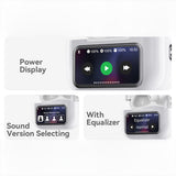Casti wireless Yesido (TWS29), cu LCD Screen, TWS, Microfon, Bluetooth, In-ear, 360mAh, alb