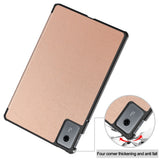 Husa tableta pentru Lenovo Idea Tab 11, Techsuit FoldPro, roz