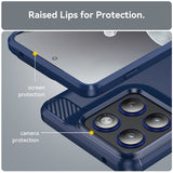 Husa pentru Motorola Edge 70, Techsuit Carbon Silicone, albastru