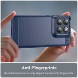 Husa pentru Motorola Edge 70, Techsuit Carbon Silicone, albastru