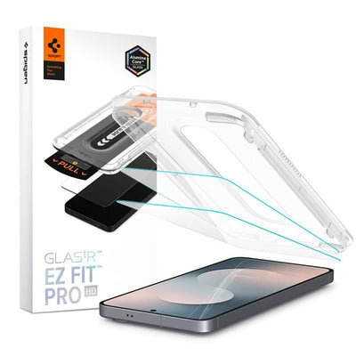 Folie de protectie pentru Samsung Galaxy S25 FE, Spigen (2 pack) Glas.tR EZ-FIT Pro HD (AGL10202)