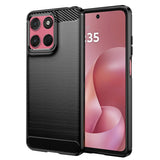Husa pentru Motorola Moto G57 Power, Techsuit Carbon Silicone, negru
