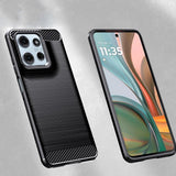 Husa pentru Motorola Moto G57 Power, Techsuit Carbon Silicone, negru