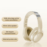 Casti wireless Acefast Wireless Headset (H5), Type-C, Bluetooth 5.4, ANC, Reducere zgomot, 3D Sense, 500mAh, Professional Hi-Fi, alb