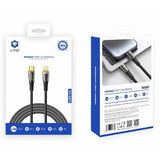 Cablu Lito de date Transparent (LD01), Type-C to Lightning, Incarcare rapida 27W, Braided, Auriu Plated Interface, 1.2m, negru
