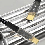 Cablu Lito de date Transparent (LD01), Type-C to Type-C, Incarcare rapida 60W, Braided, Auriu Plated Interface, 1.2m, negru