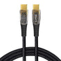 Cablu Lito de date Transparent (LD01), Type-C to Type-C, Incarcare rapida 60W, Braided, Auriu Plated Interface, 1.2m, negru