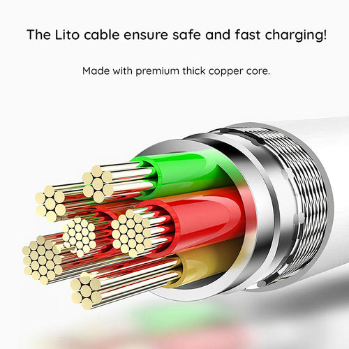 Cablu Lito de date Liquid Silicon (LD03), Type-C to Type-C, Incarcare rapida, 60W, 1m, alb