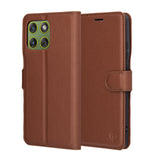 Husa pentru Motorola Edge 70, Techsuit Leather Folio, maro