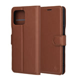 Husa pentru Motorola Edge 70, Techsuit Leather Folio, maro