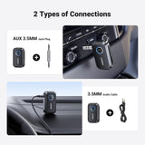 Adaptor UGREEN Audio Receiver CM596 (90748), Jack 3.5mm, Bluetooth, Zgomot, cu 1x USB-C Cable, 1x Cablu Audio, Negru